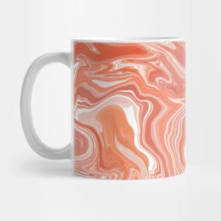 Shades of Red Orange Aesthetic Marble Pattern Mug